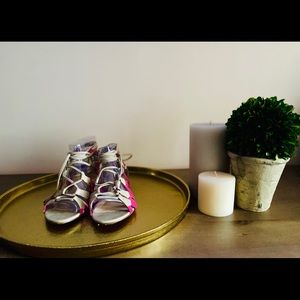 Candela Flat Caged Wrap around Sandal